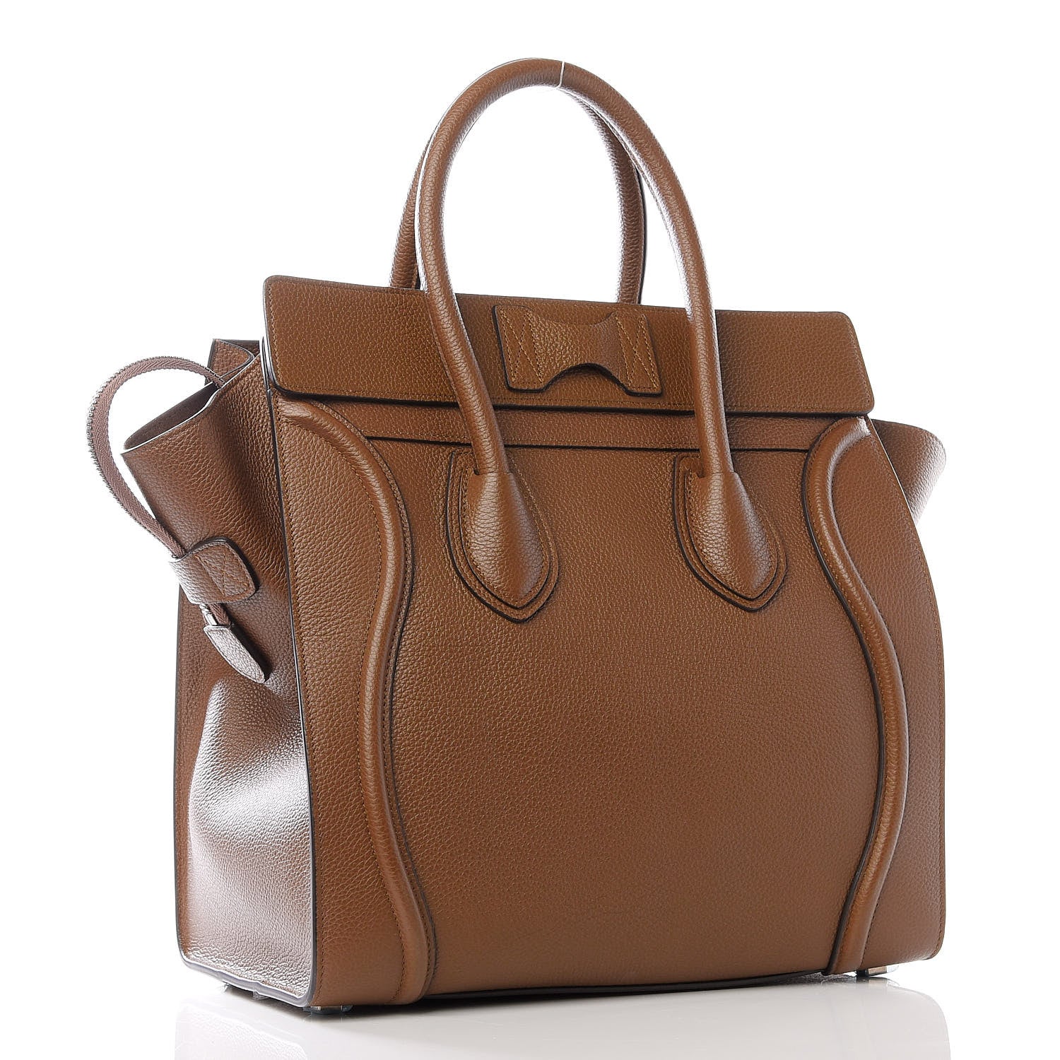 Celine Drummed Calfskin Mini Luggage Camel 2 of 9