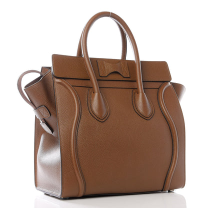 Celine Drummed Calfskin Mini Luggage Camel 2 of 9