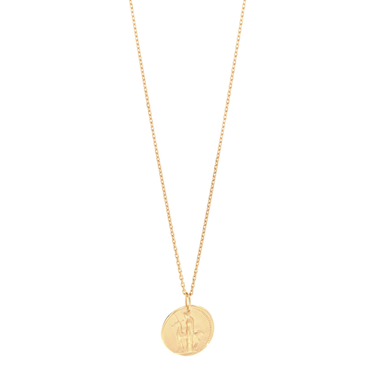 18K Yellow Gold Zodiac Virgo Pendant Necklace