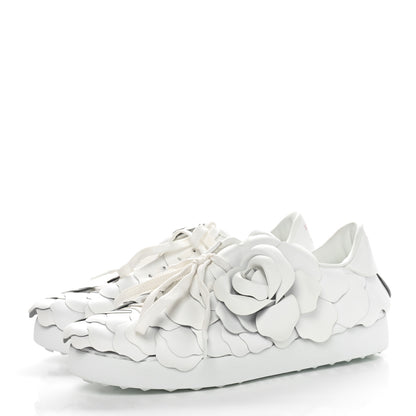 Valentino Garavani Calfskin Atelier 03 Rose Edition Sneakers 37.5 White 3 of 9