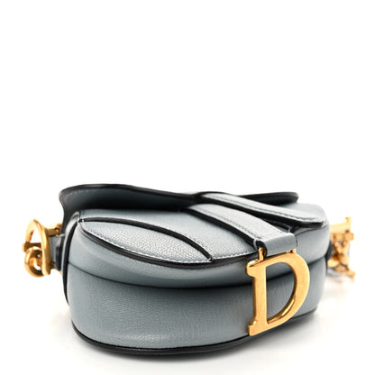 Christian Dior Goatskin Micro Saddle Bag With Strap Cloud Blue 4 of 8