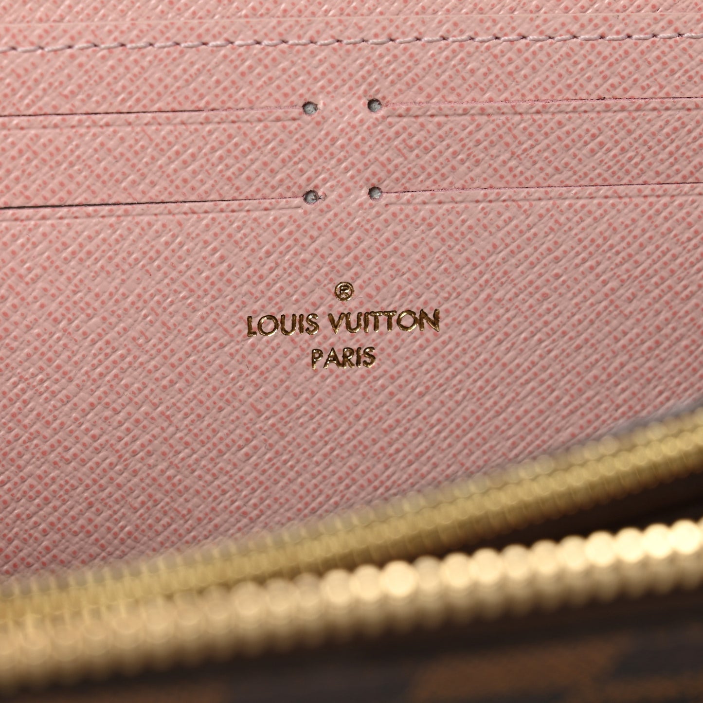 Damier Ebene Clemence Wallet Rose Ballerine