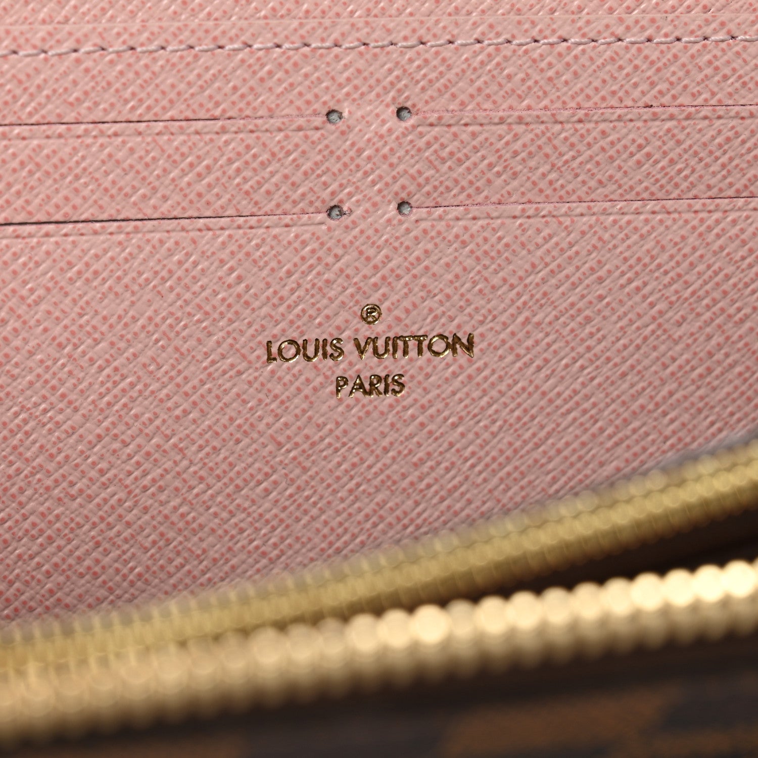 Louis Vuitton Damier Ebene Clemence Wallet Rose Ballerine 6 of 6