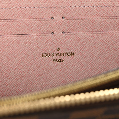 Louis Vuitton Damier Ebene Clemence Wallet Rose Ballerine 6 of 6