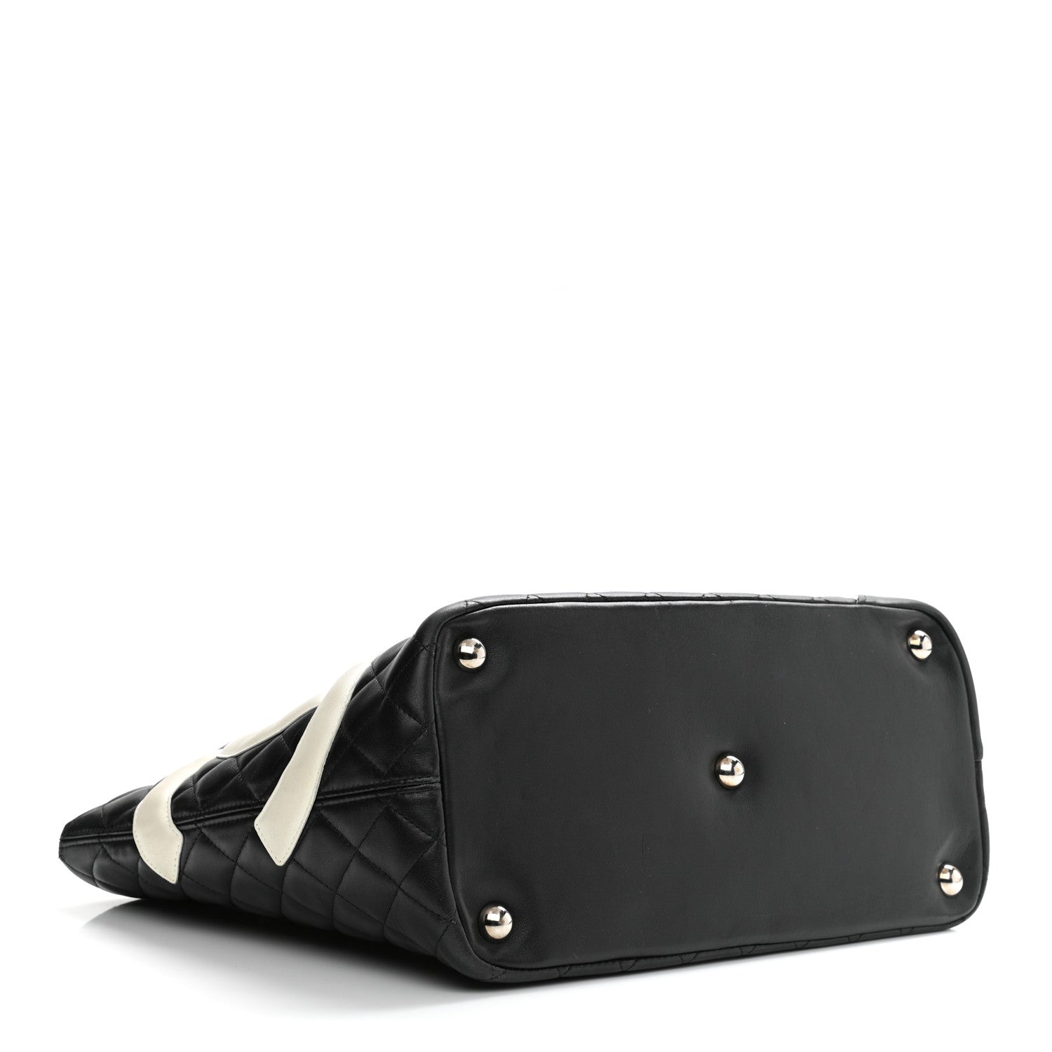 Chanel Calfskin Quilted Large Cambon Tote Black White 4 of 13