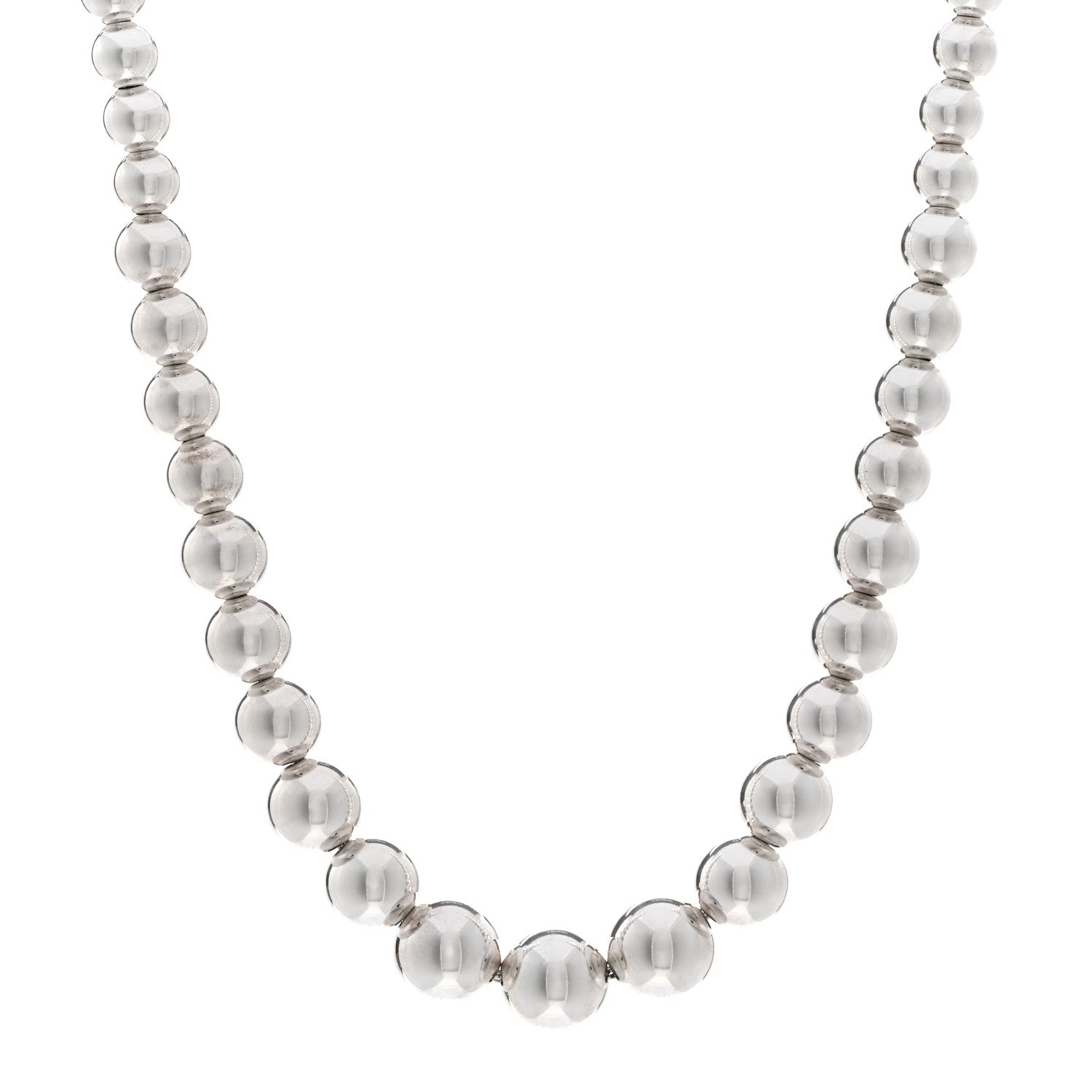 Tiffany Sterling Silver HardWear Graduated Ball Necklace 1 of 4