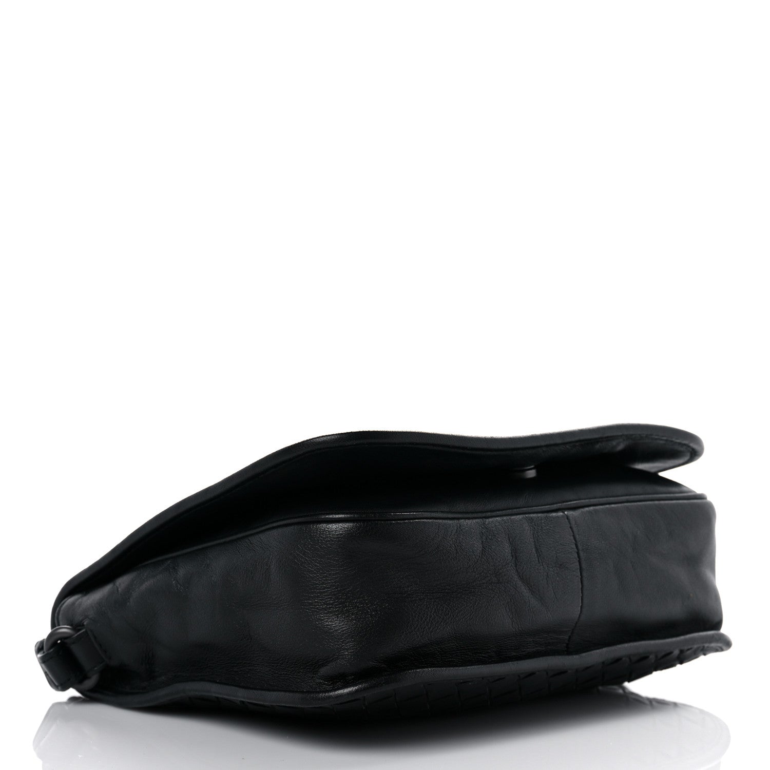 Bottega Veneta Nappa Intrecciato Flap Crossbody Black 3 of 13