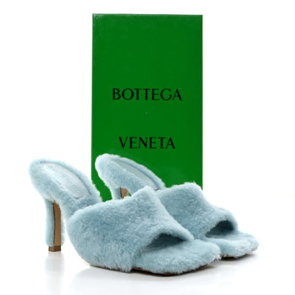 Bottega Veneta Cozy Fur Lido 90mm Mule Sandals 37 Pale Blue 8 of 8