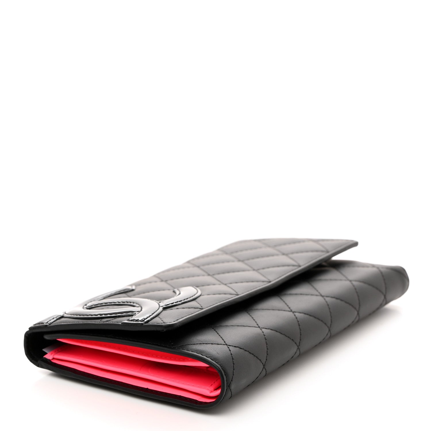 Chanel Calfskin Quilted Cambon Tri-Fold Wallet Black 4 of 8