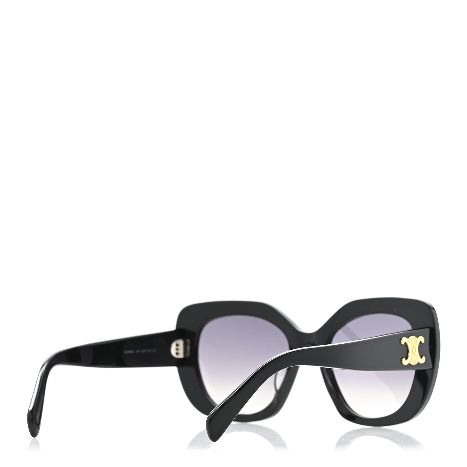 Celine Acetate Triomphe 01 Square Sunglasses CL 40226U Black 4 of 7