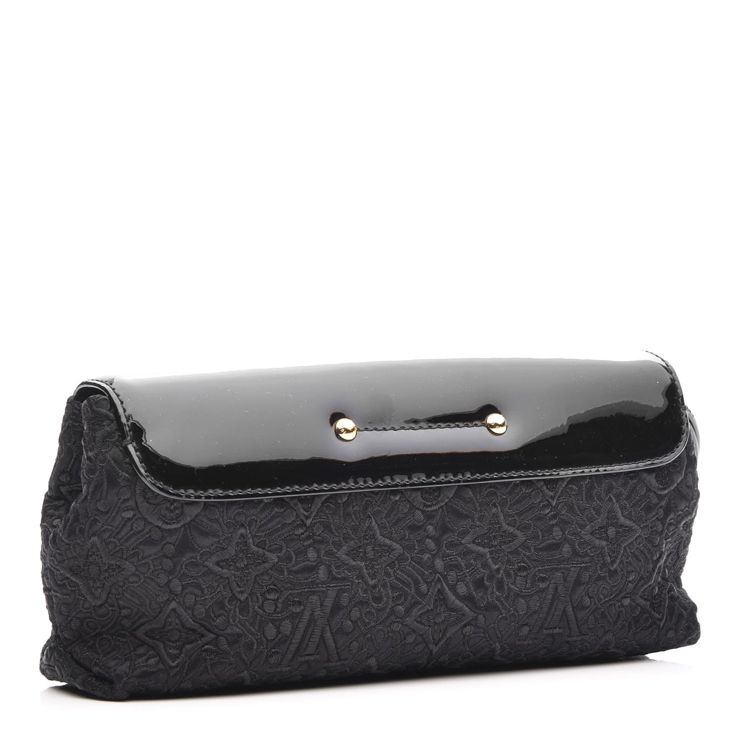 Satin Dentelle Pochette Black