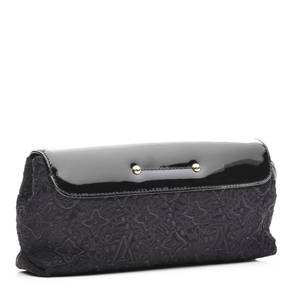 Louis Vuitton Satin Dentelle Pochette Black 3 of 7