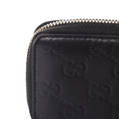 Gucci Guccissima Zip Around Card Case Black 13 of 14