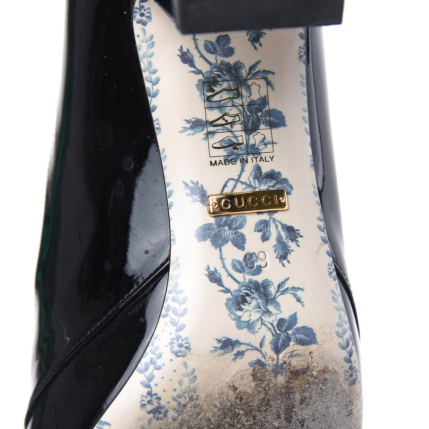 Vernice GG Victoire 55mm Loafer Pumps 39 Black