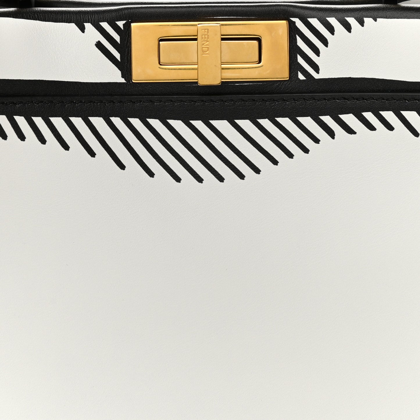 X JOSHUA VIDES Calfskin Medium Peekaboo Iconic Satchel White Black