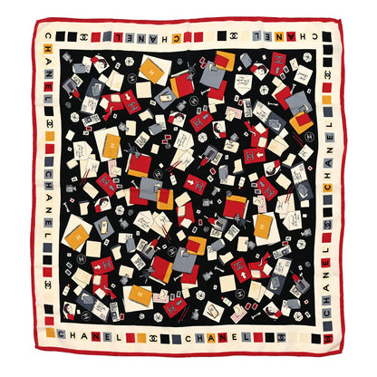 Chanel Silk CC Love Letters Square Scarf Multicolor 1 of 5