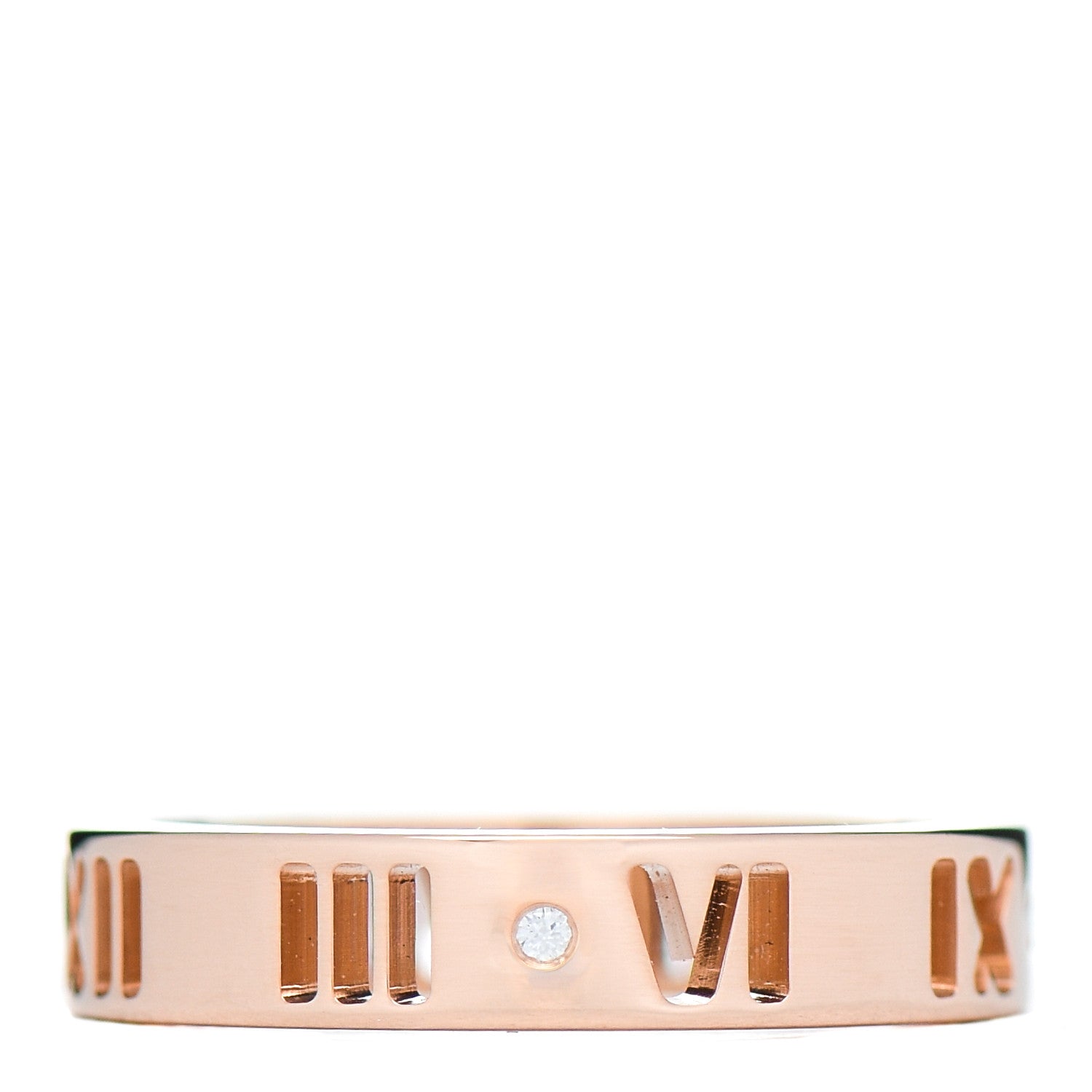 Tiffany 18K Rose Gold Diamond Atlas Pierced Ring 47 4 1 of 5