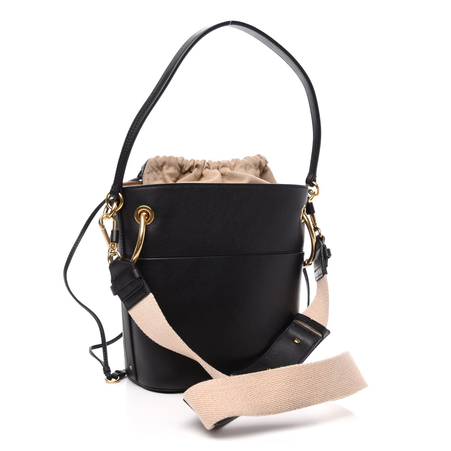 Chloe Smooth Calfskin Small Roy Bucket Bag Black 3 of 12