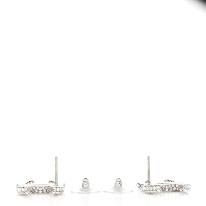 Chanel Crystal CC Earrings Silver 3 of 4