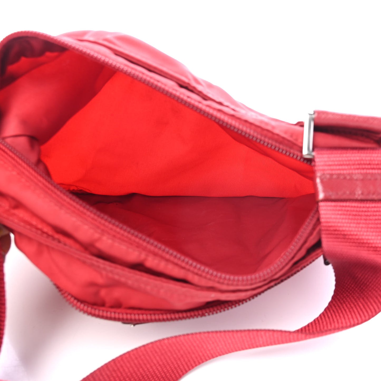 Nylon Vela Flat Messenger Rosso