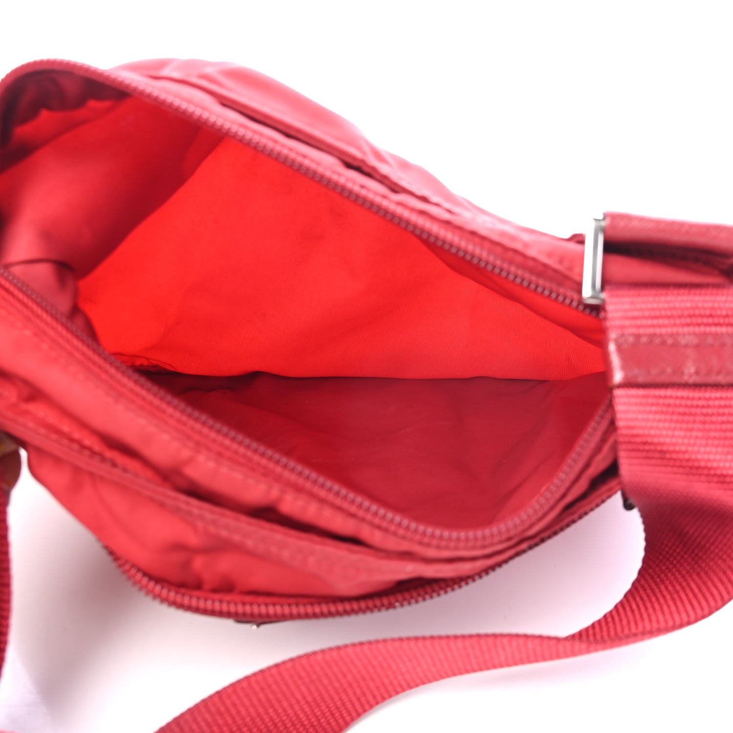 Prada Nylon Vela Flat Messenger Rosso 4 of 5