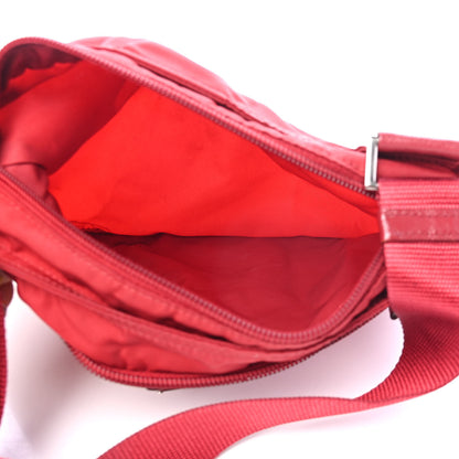 Prada Nylon Vela Flat Messenger Rosso 4 of 5