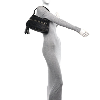 Chanel Grained Calfskin Tassel Shoulder Bag Black 2 of 11