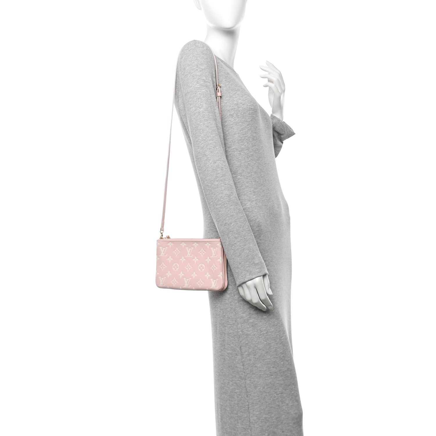 Louis Vuitton Empreinte Monogram Double Zip Pochette Rose 2 of 10