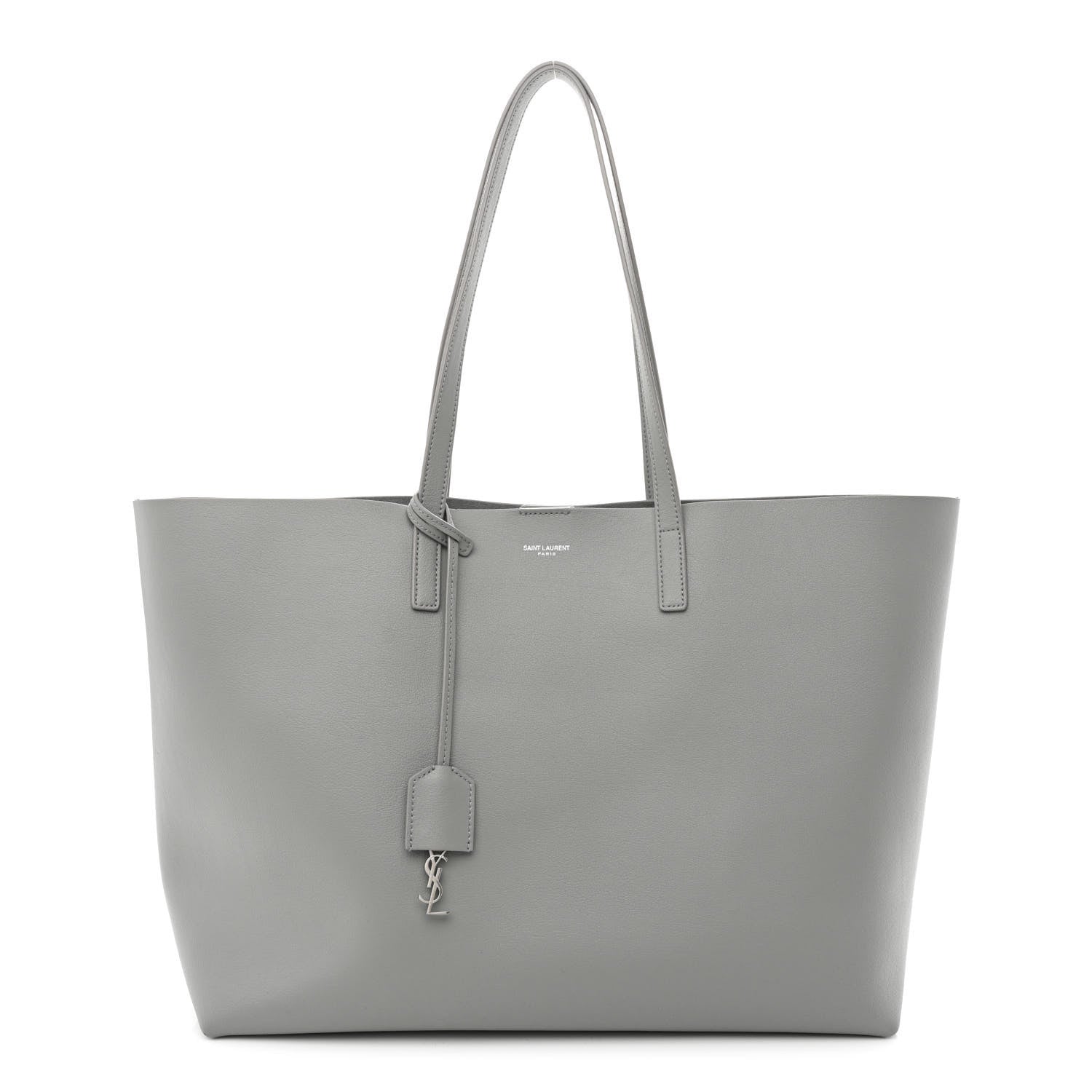 Saint Laurent Calfskin East West Shopping Tote Fog 3 of 12