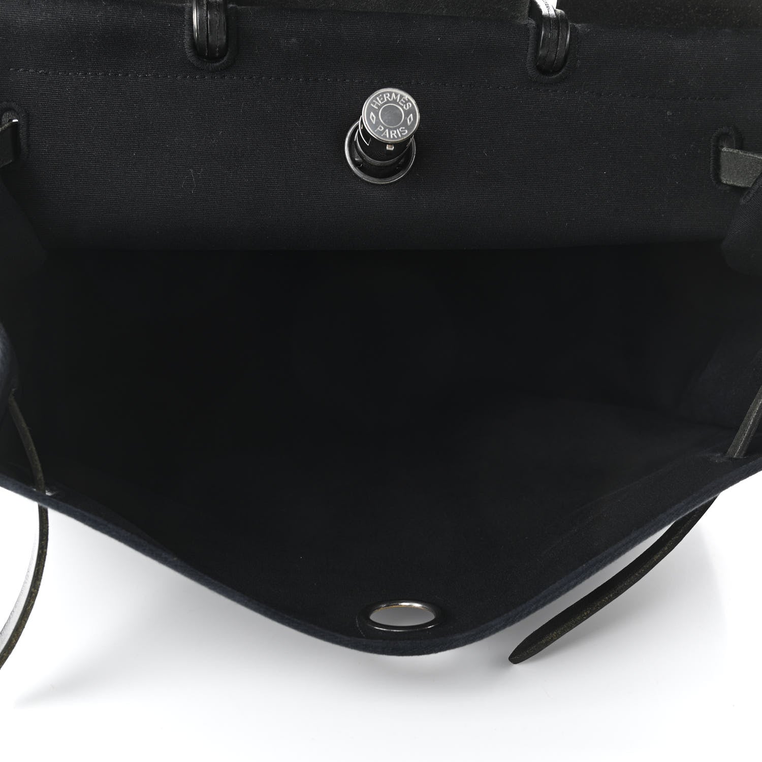 Hermes Toile Vache Calfskin Herbag 39 MM Black 5 of 11