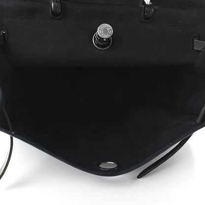 Hermes Toile Vache Calfskin Herbag 39 MM Black 5 of 11