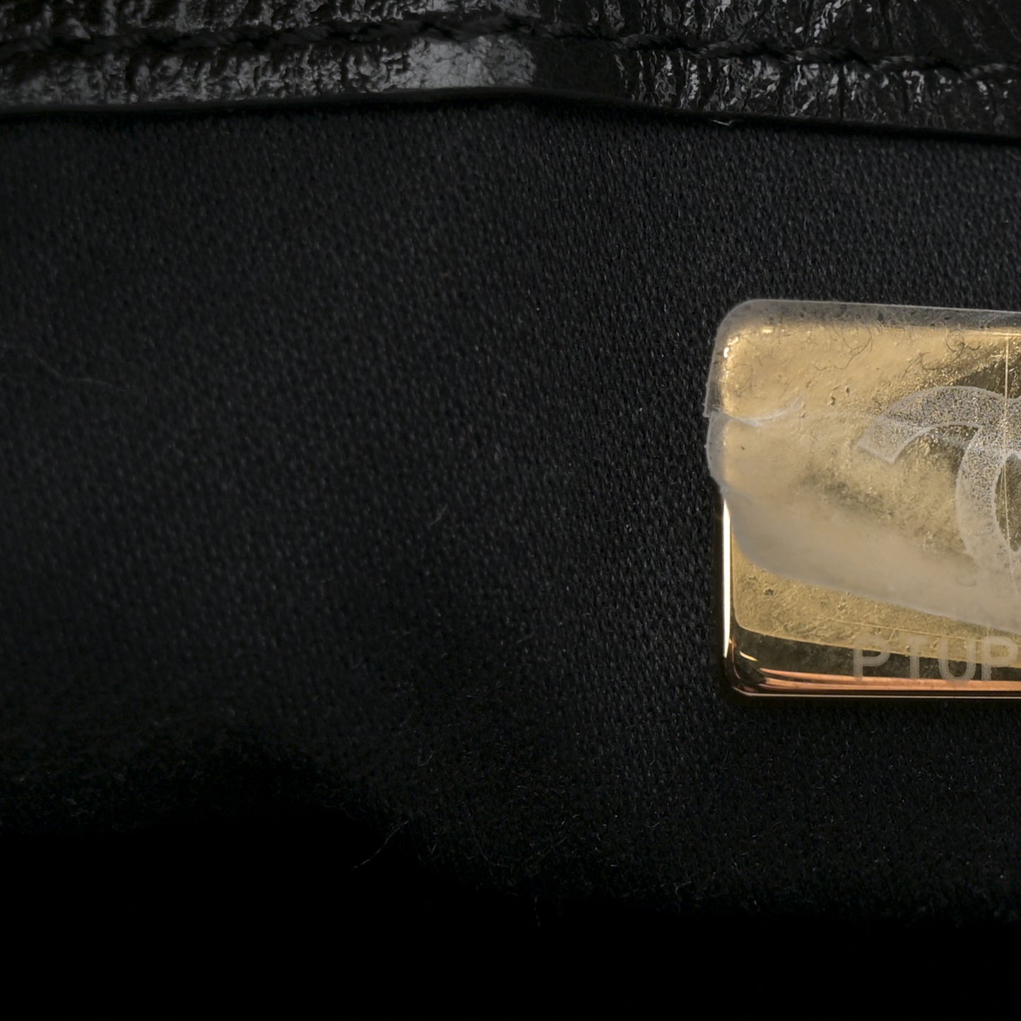 Shiny Crumpled Calfskin Quilted Small Chanel 25 Handbag Black