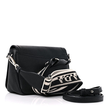 Prada Vitello Daino Soft Flap Crossbody Black 3 of 8
