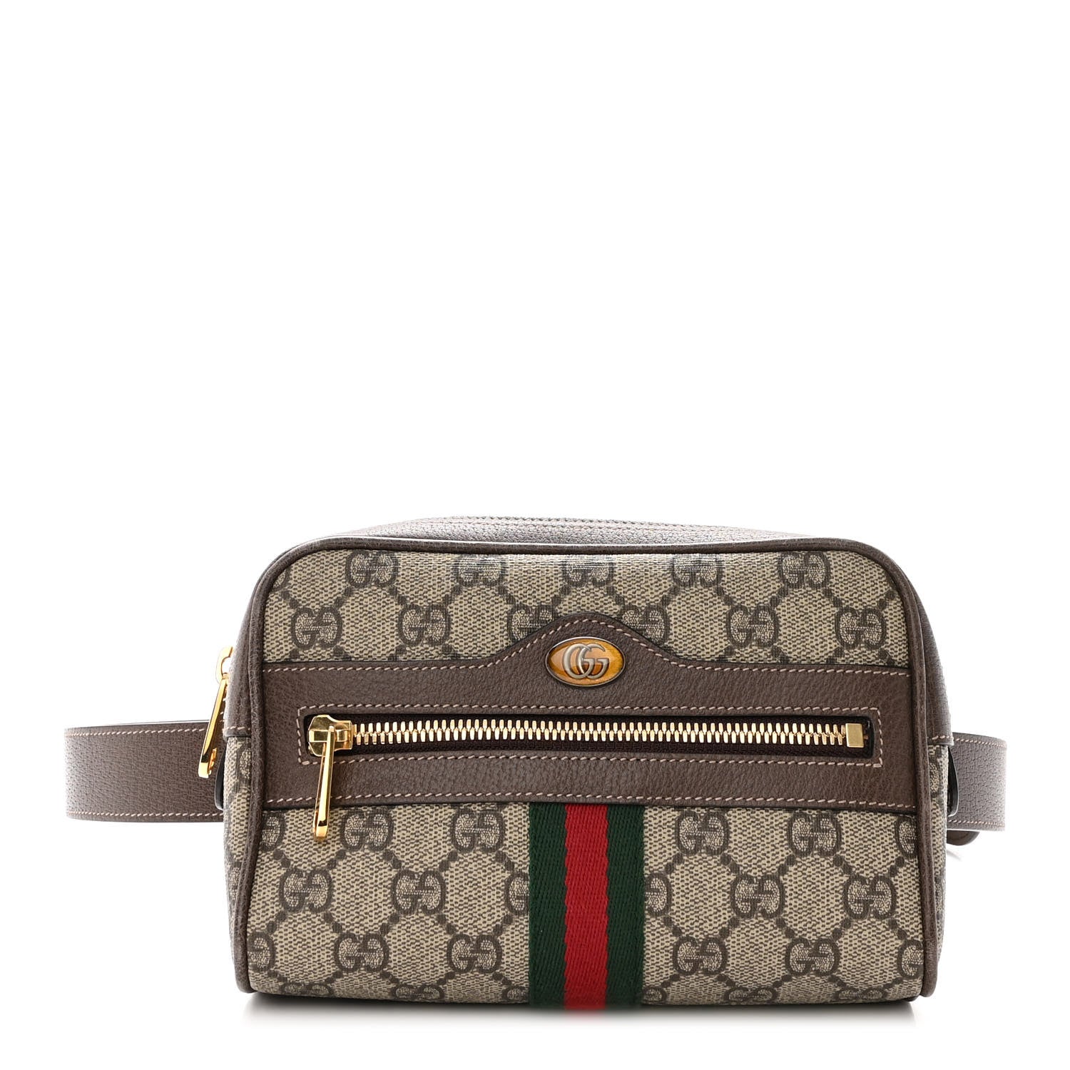 Gucci GG Supreme Monogram Web Small Ophidia Belt Bag 95 38 Dark Brown 1 of 10