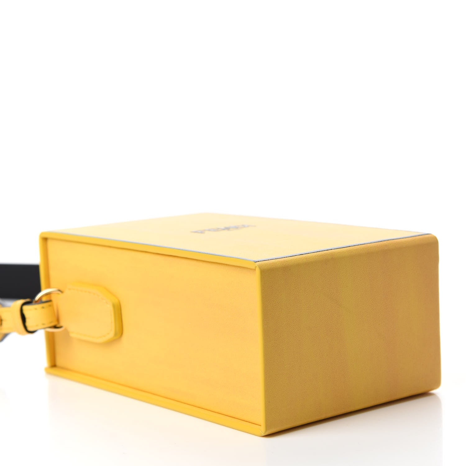 Fendi Vitello Fluffy Logo Vertical Box Yellow Box Black 4 of 11