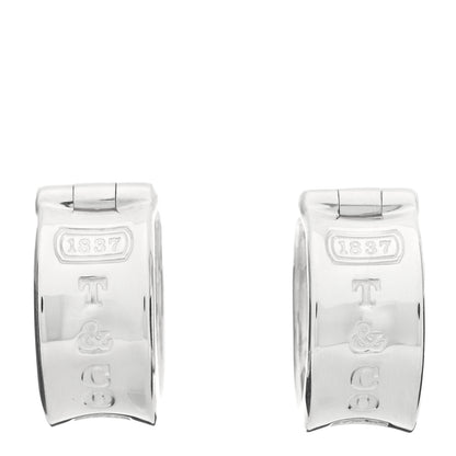 Tiffany Sterling Silver Wide 1837 Hoop Earrings 1 of 4