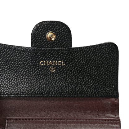 Chanel Caviar Quilted Compact Flap Wallet Black 6 of 8