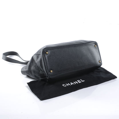 Chanel Calfskin Cerf Executive Shopper Tote Black 4 of 8