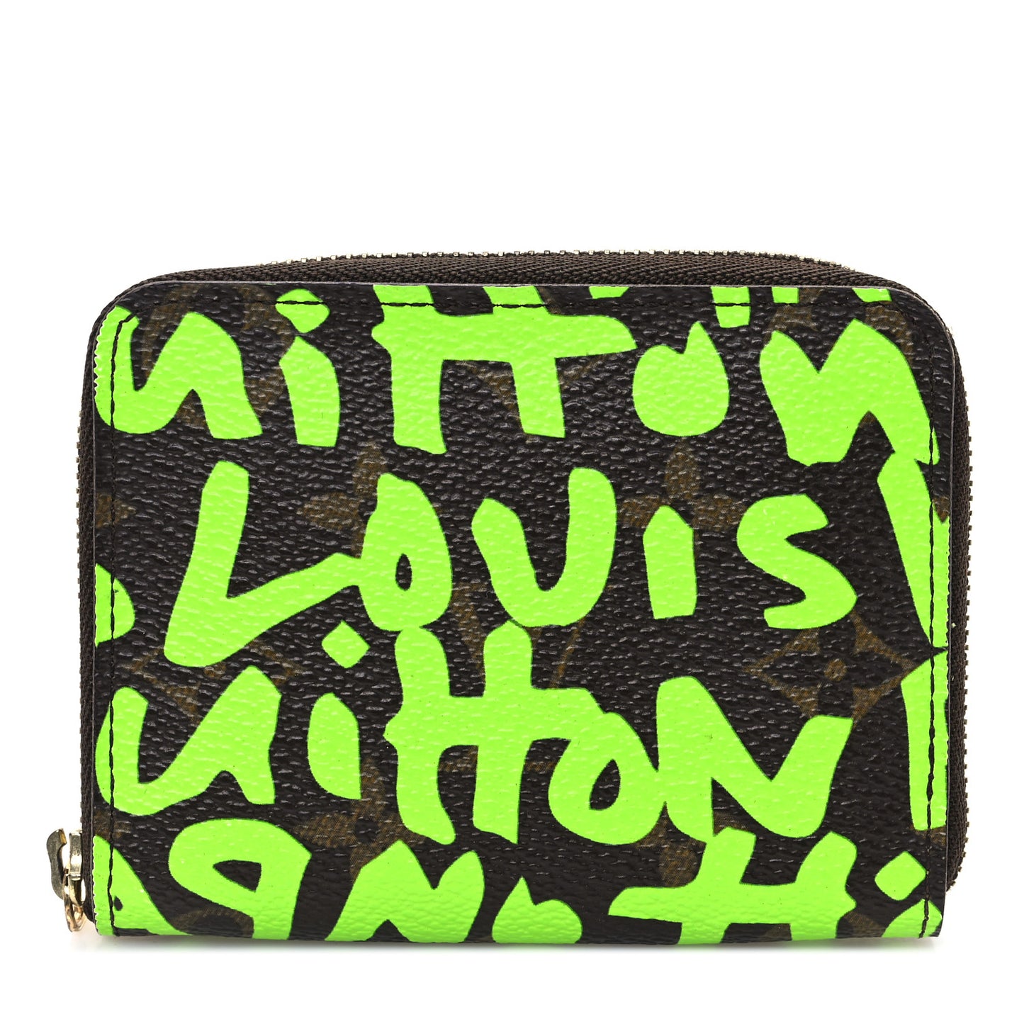 Monogram Graffiti Zippy Coin Purse Wallet Green