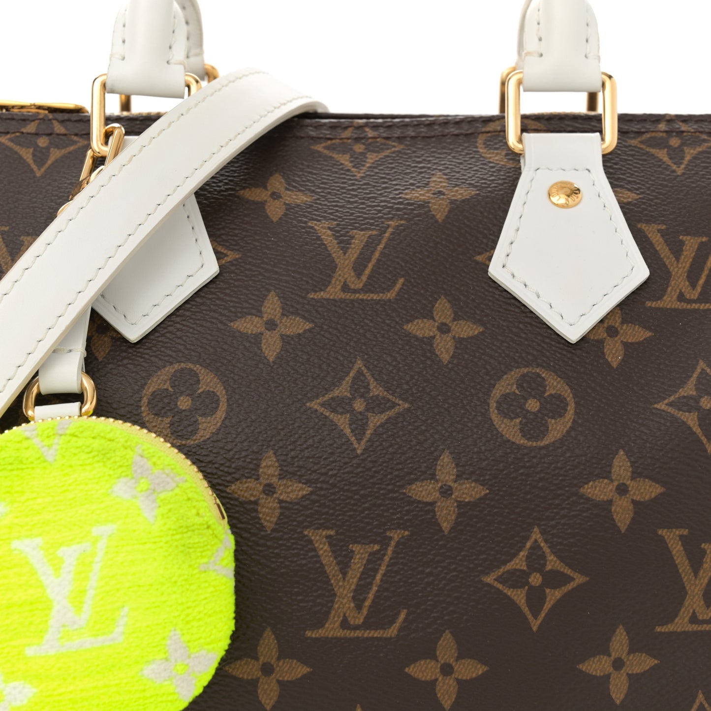 Monogram LV Match Speedy Bandouliere 25 White