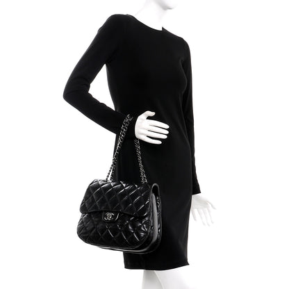 Chanel Lambskin Quilted 3 Large Flap Black 2 of 8
