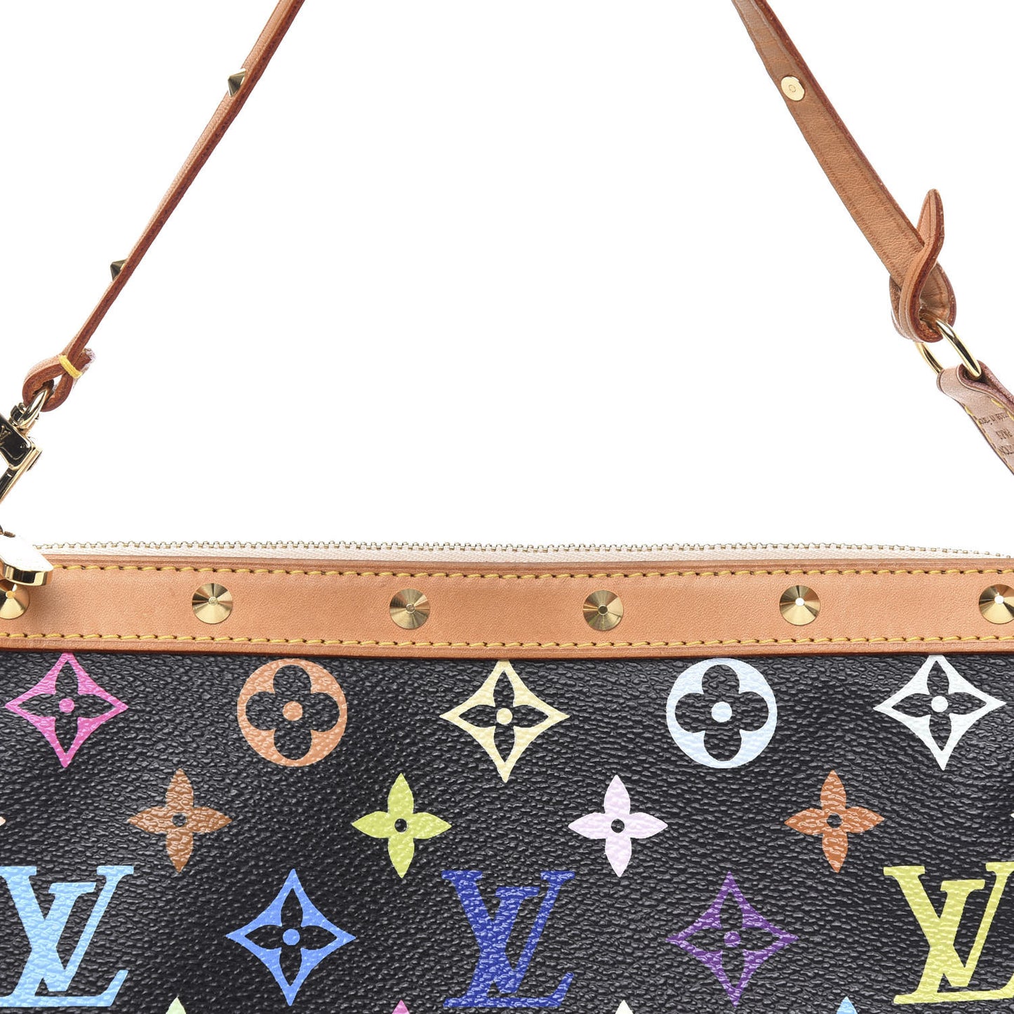 Monogram Multicolor Pochette Accessories Black