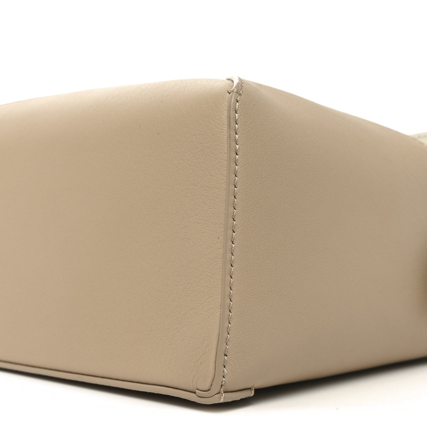 Classic Calfskin Small Puzzle Edge Bag Soft White Paper Craft