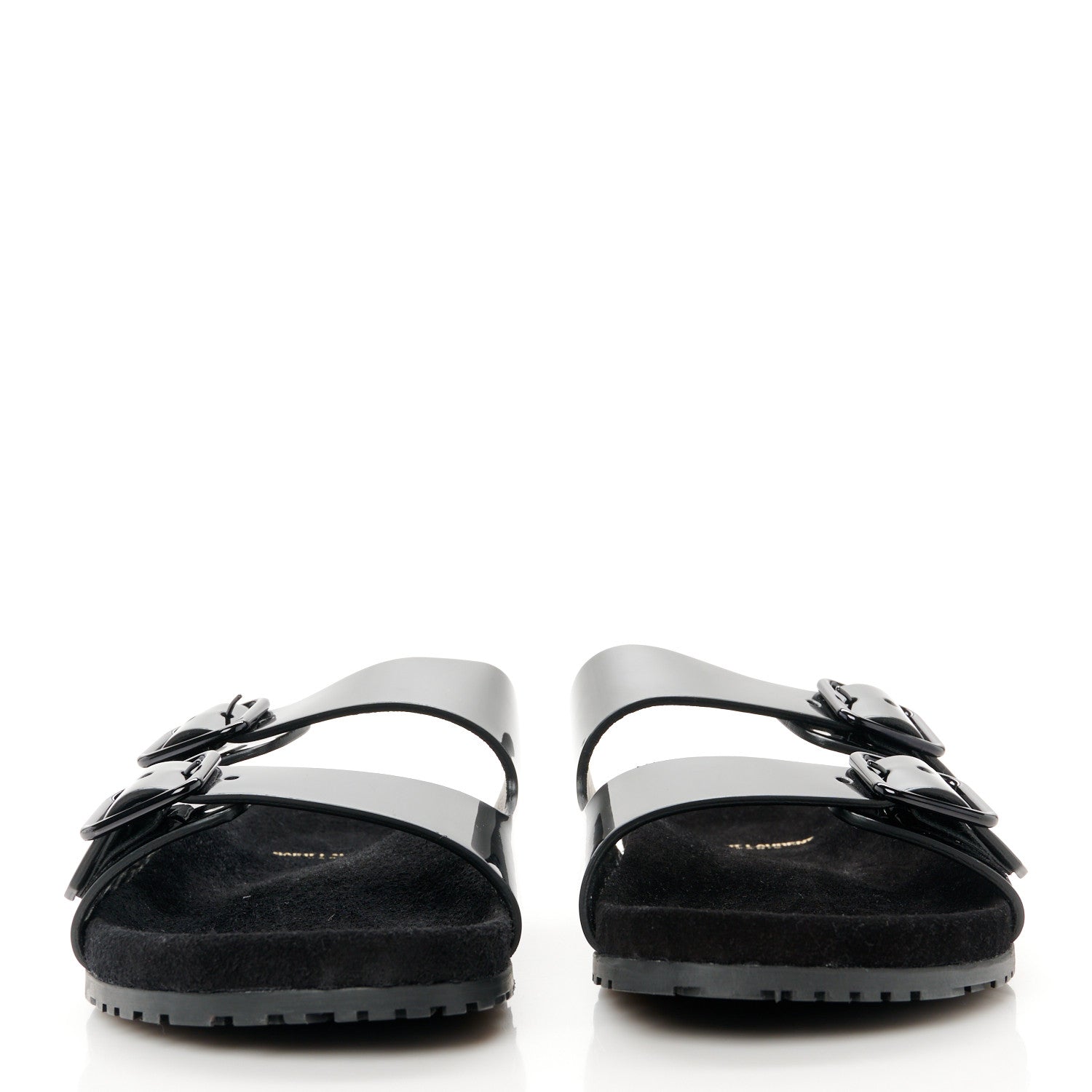 Saint Laurent Vernie Grumpy Jimmy Cross Slides 39.5 Black 2 of 9