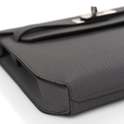 Hermes Togo Kelly Depeches 25 Pouch Etain 9 of 11
