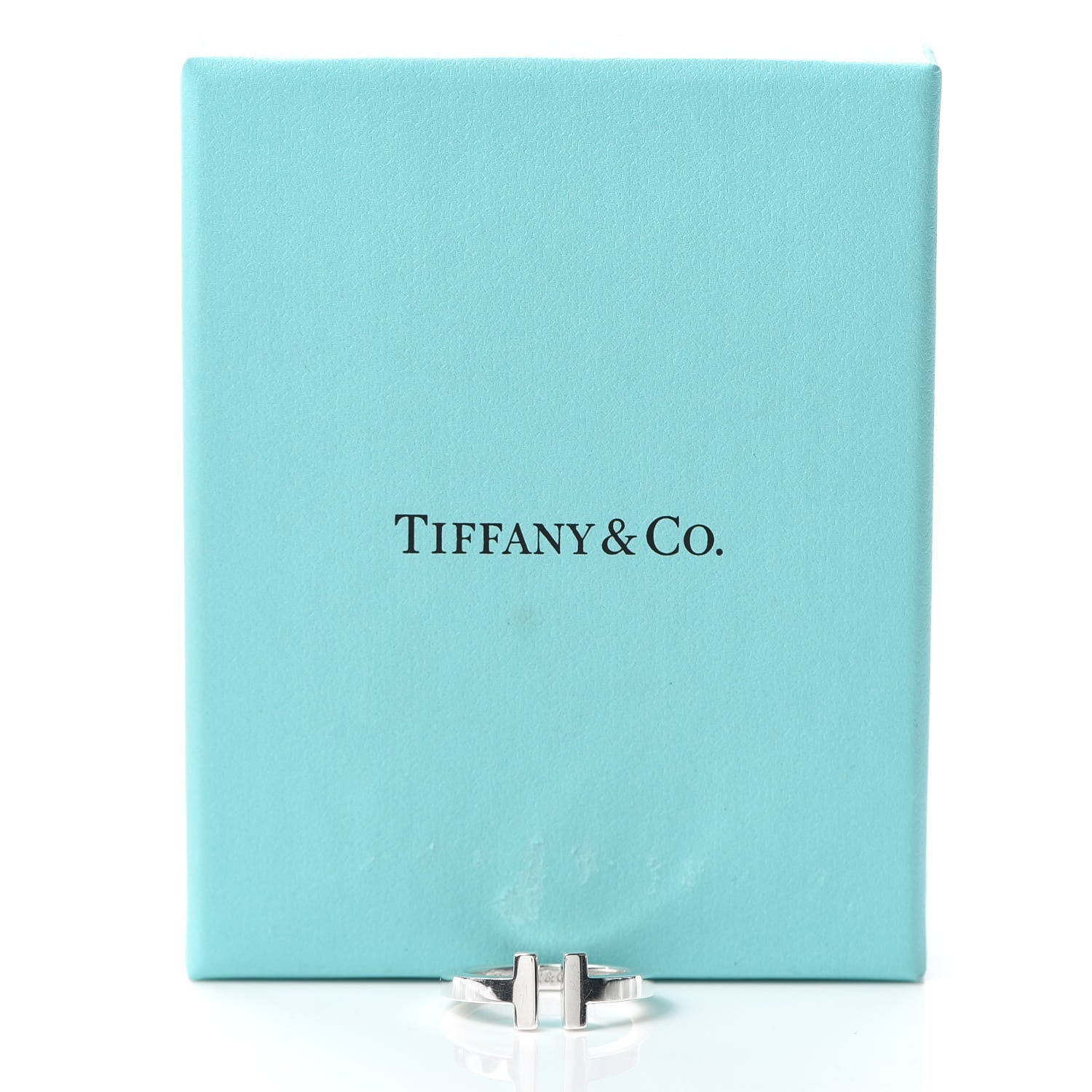Tiffany Sterling Silver T Square Ring 53 6.5 5 of 5