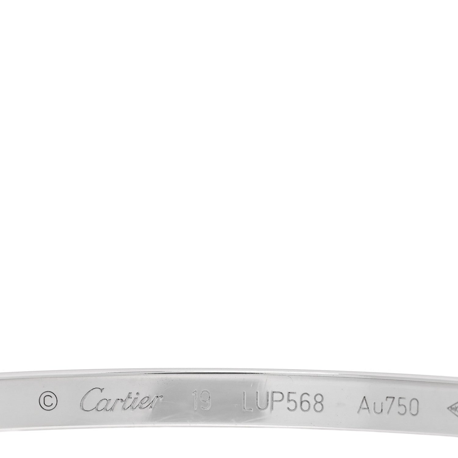 Cartier 18K White Gold 10 Diamond Small LOVE Bracelet 19 3 of 5