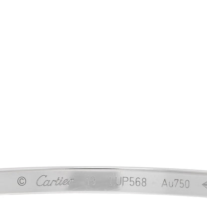 Cartier 18K White Gold 10 Diamond Small LOVE Bracelet 19 3 of 5