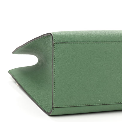Fendi Vitello Cher Plexiglass Logo Debossed Medium Fendi Sunshine Shopper Tote Verde Islanda 9 of 10