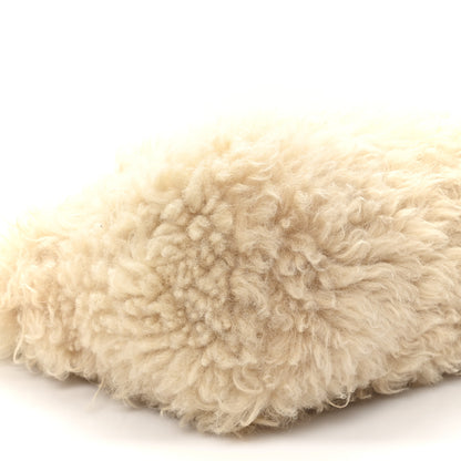 Saint Laurent Shearling Shoulder Bag Natural 9 of 10